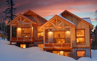 Terry Peak Chalets at Night