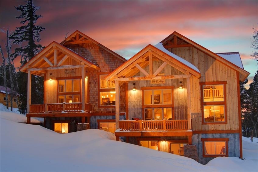 Terry Peak Chalets at Night